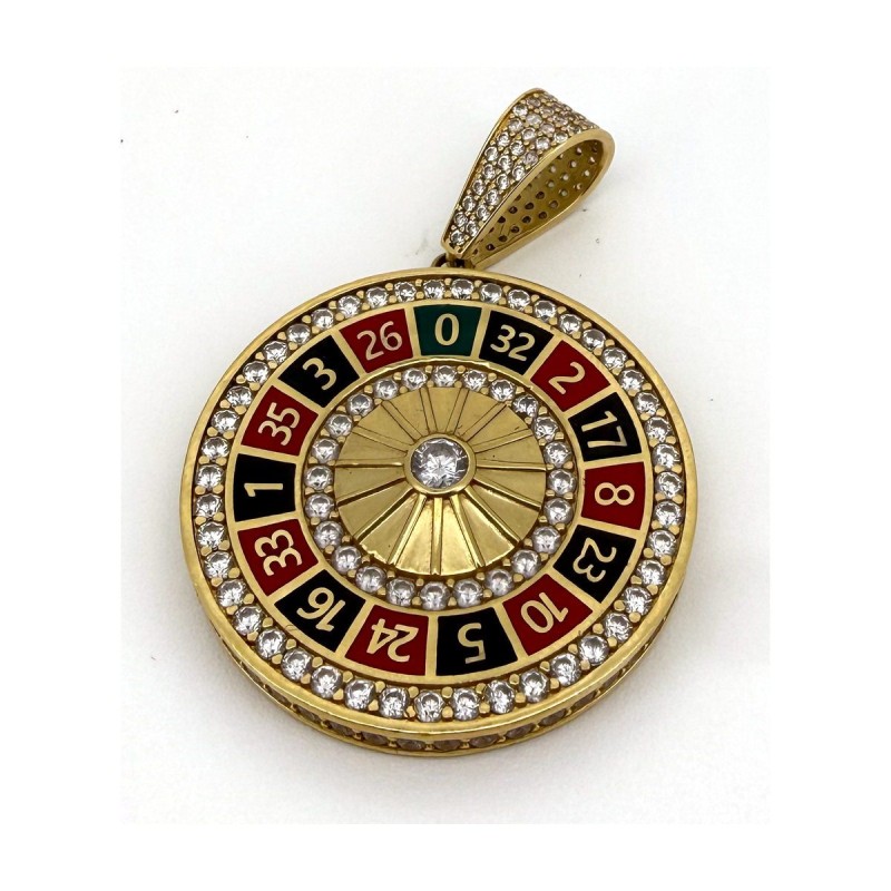 Medalla ruleta de oro 18k